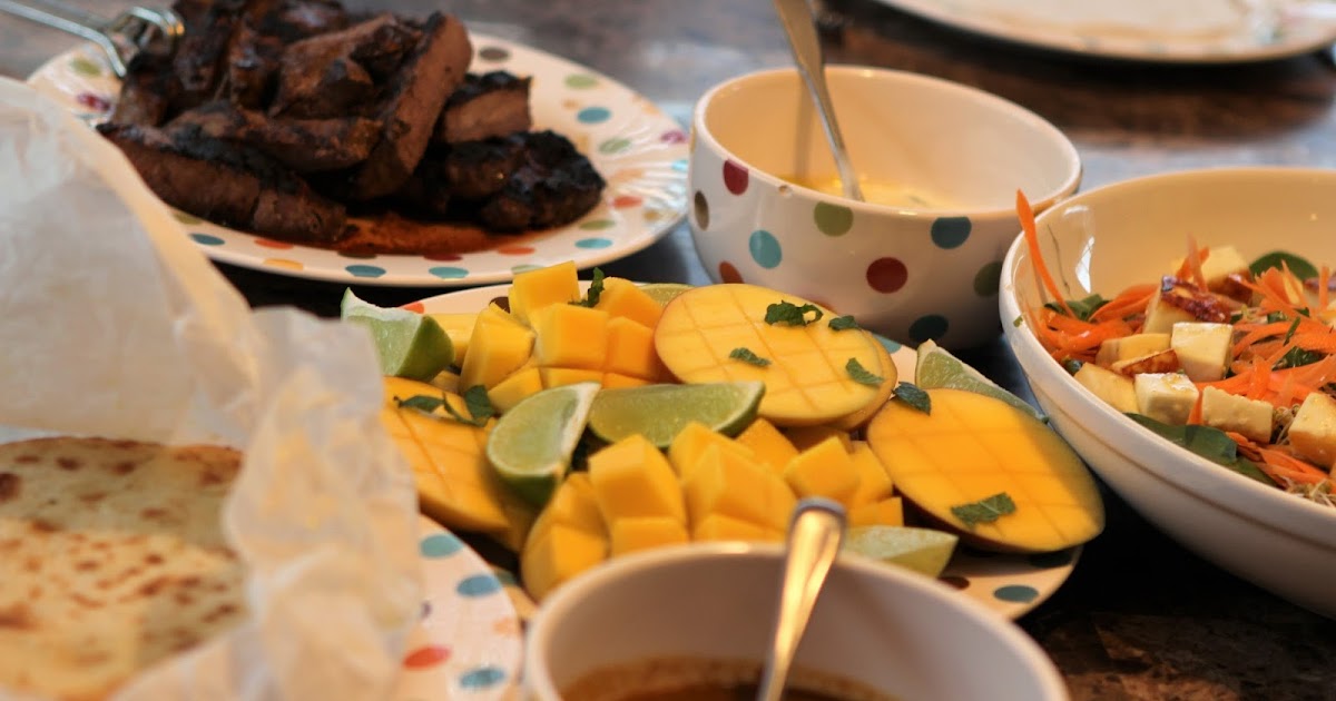 Steak Indian Style With Spinach and Paneer Salad