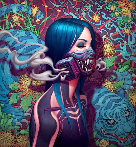 Mulheres biônicas, robóticas e ciborgues nas ilustrações de ficção científica de Adrian Dadich Adrian Dadich deviantart ilustrações ficção mulheres ciborgues biônicas robóticas