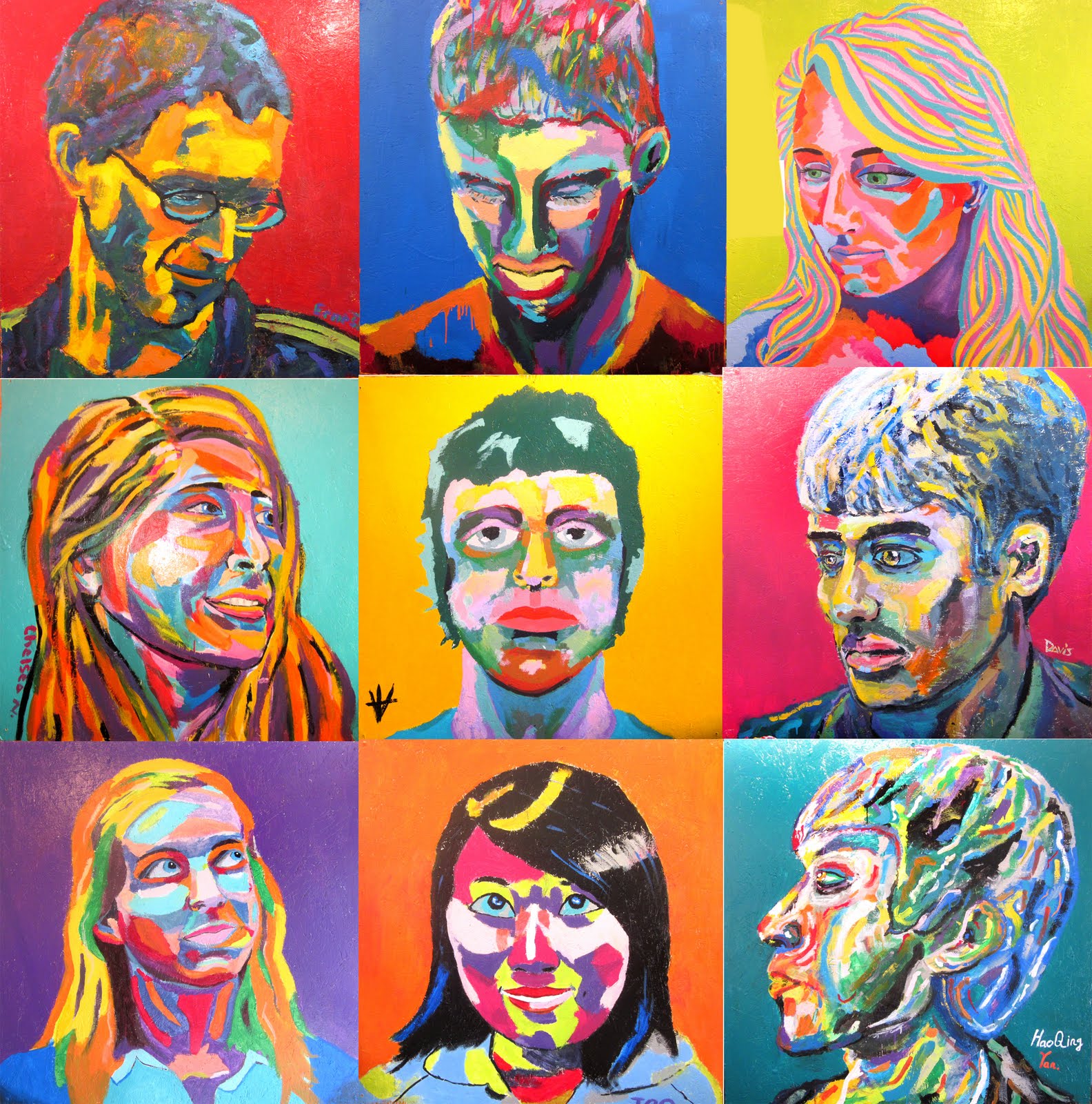 the shady bunch my drawing and painting honors class self portrait