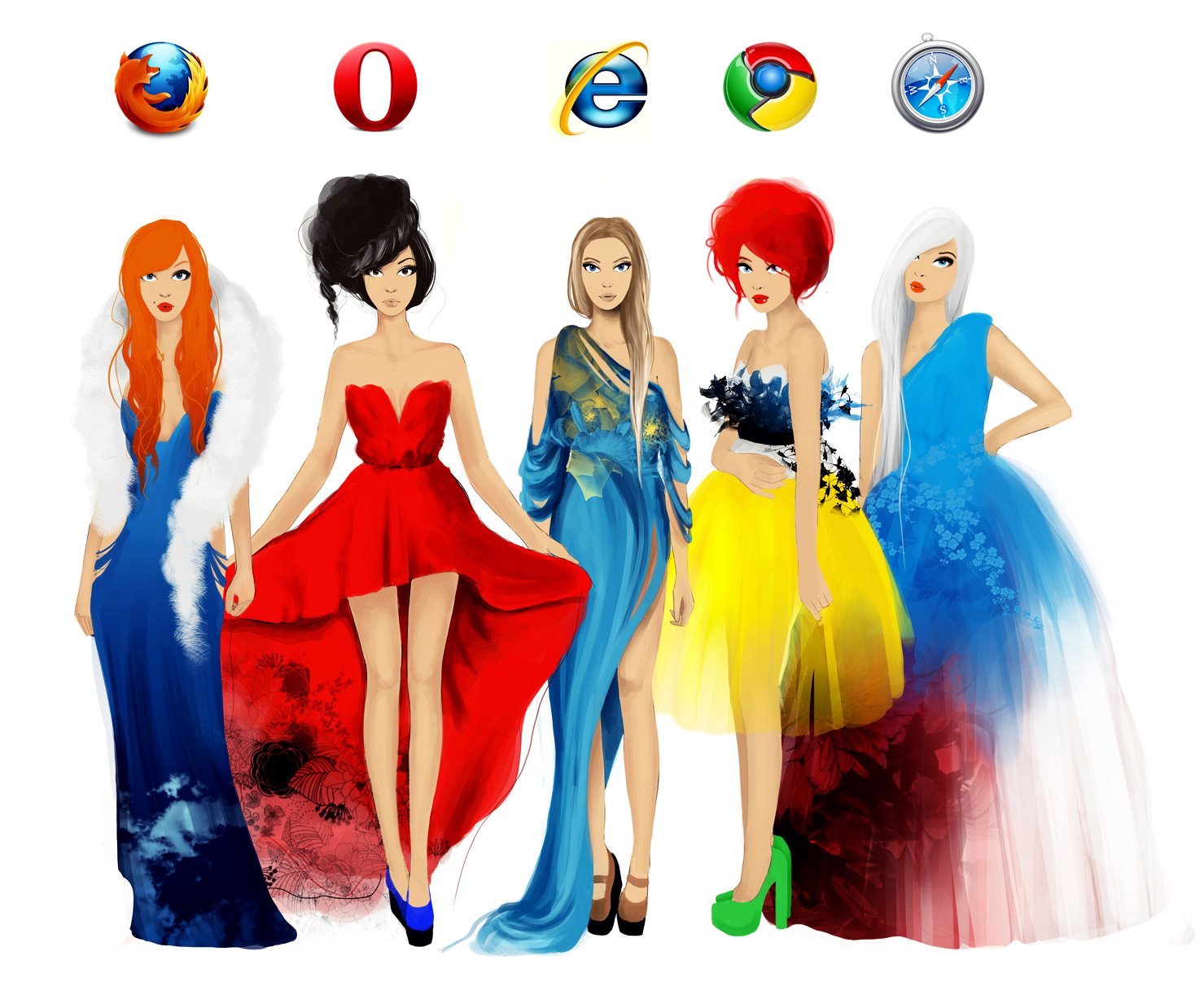 Internet Browser Cartoon