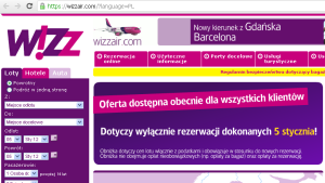 Promocja na loty Tanie loty Wizz Air