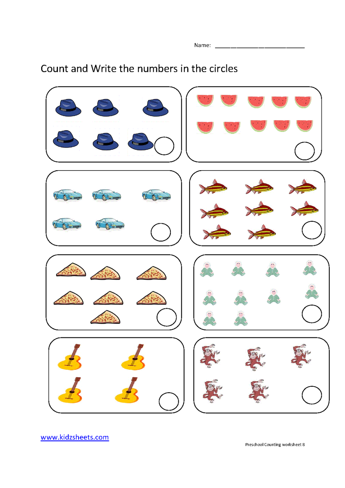 NEW 398 COUNTING PICTURES WORKSHEETS | counting worksheet