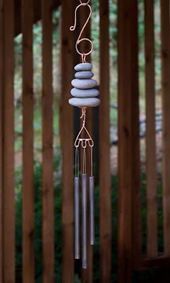 Natural Pacific Beach Stone Wind Chimes by Coast Chimes