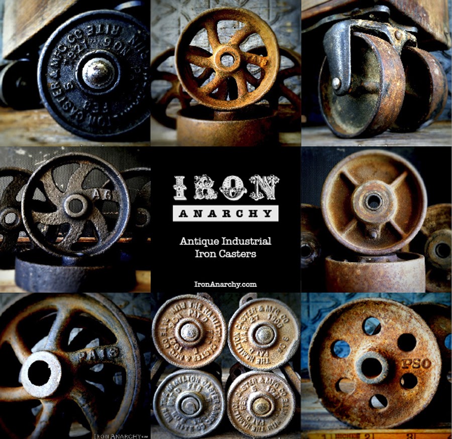 Antique Casters Cast Iron