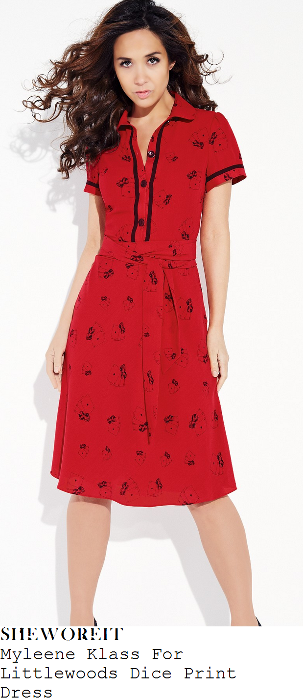 rochelle-humes-red-and-black-dice-and-card-print-dress