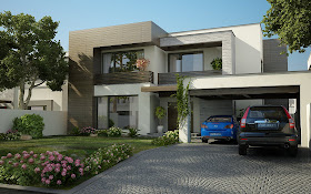 3D Front Elevation.com: Valancia Modern Contemporary House Design ...