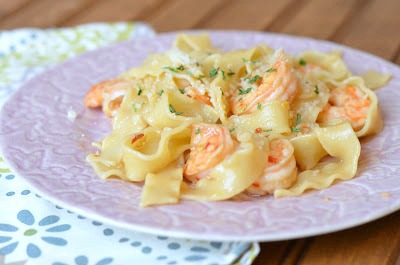The Savvy Kitchen Spicy Parmesan Shrimp Skillet