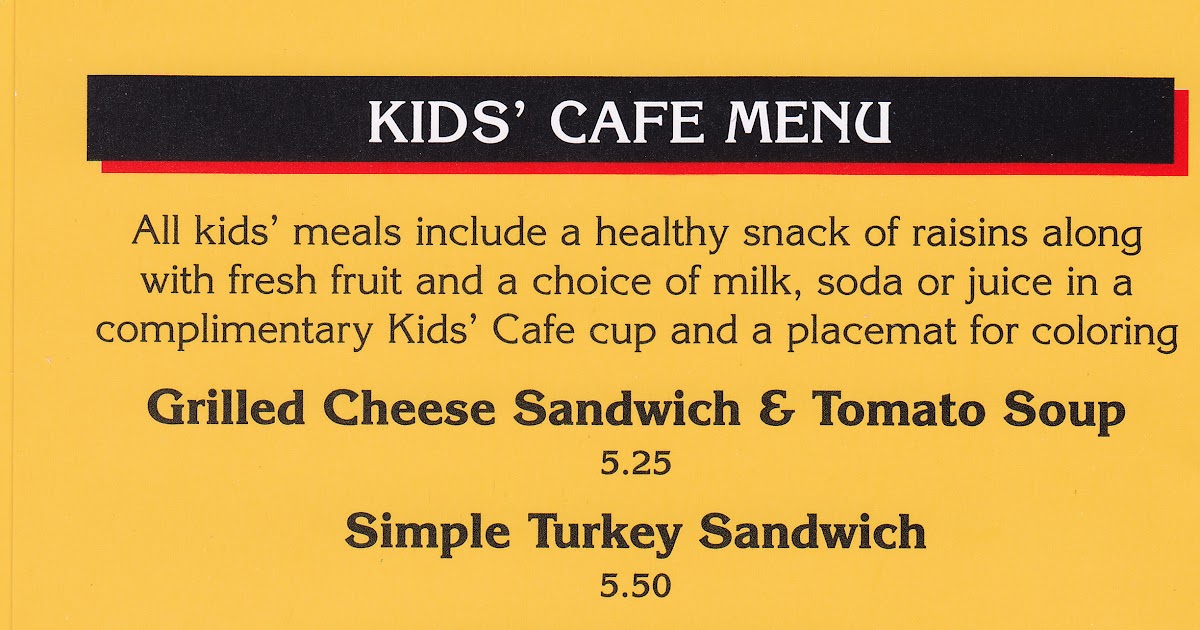 Cafe Menu Nordstrom Cafe Menu Nordstrom