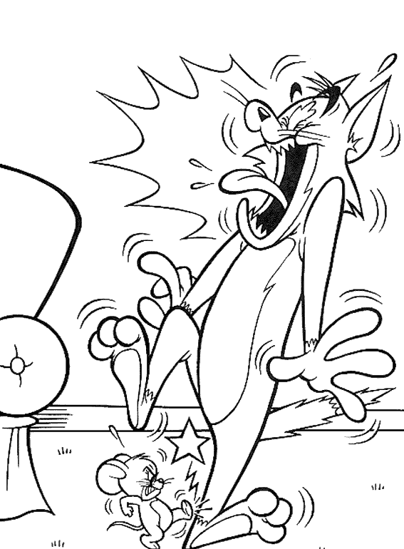 Cartoons Coloring Pages: Tom and Jerry Coloring Pages