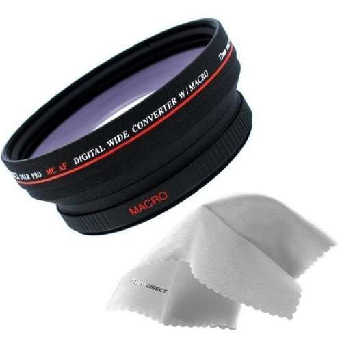 Fujifilm FinePix S200EXR 0.5x High Definition Wide Angle Lens (67mm) Made By Optics + Nwv Direct Micro Fiber Cleaning Cloth