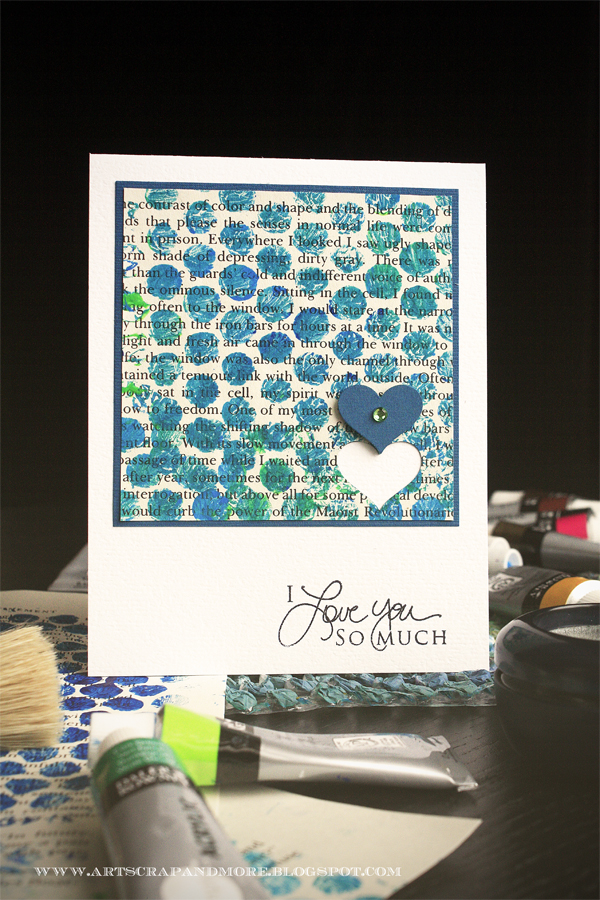 art scrap & more a sketch & a Card Painting with Bubble Wrap