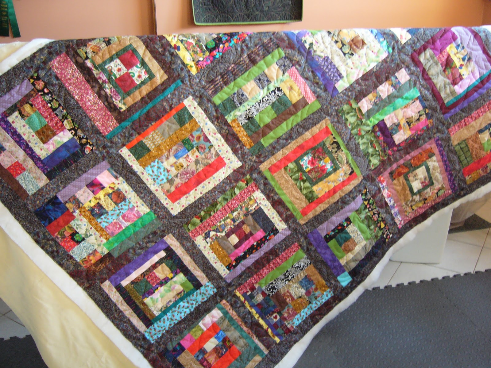 caledonia quilter: scrappy quilt and a gift basket