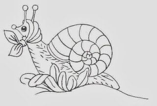 desenho de caracol para pintar