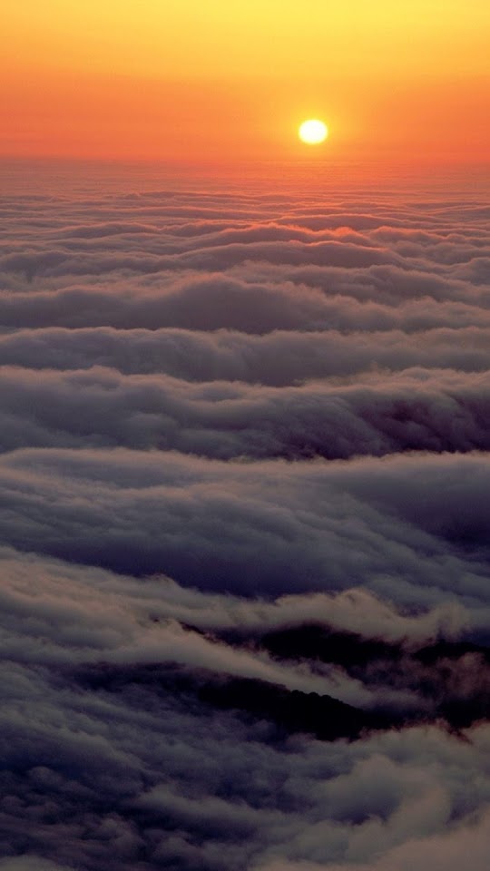 Cloud Waves Sunset Android Wallpaper