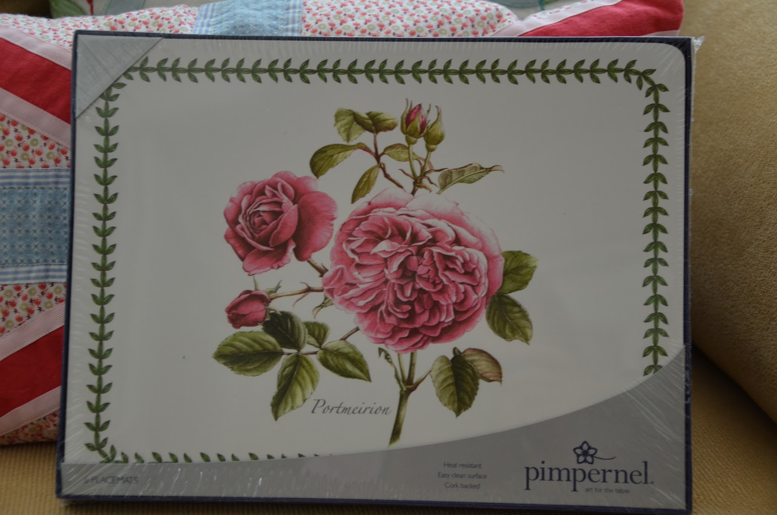 Kitch 'n' Chic Portmeirion / Pimpernel Botanic Roses 6x Placemats and