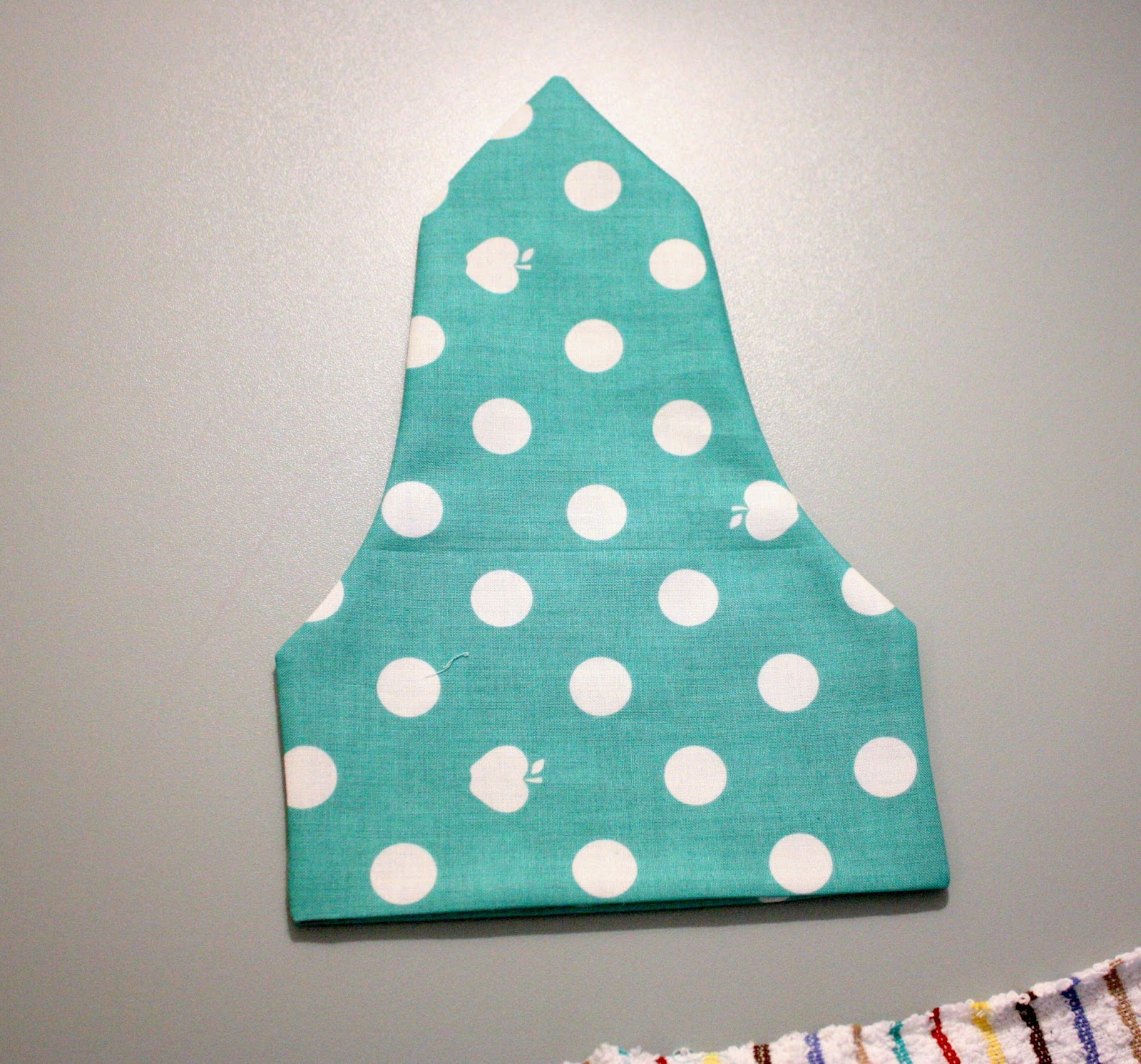 5) Cut excess fabric off (I leave enough at the bottom opening to fold