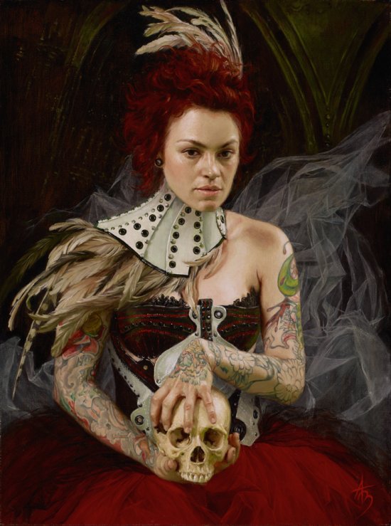 As belas pinturas foto-realistas com toques surreais e fetichistas de Alexandra Manukyan Alexandra Manukyan pinturas foto-realistas sensual fetiche