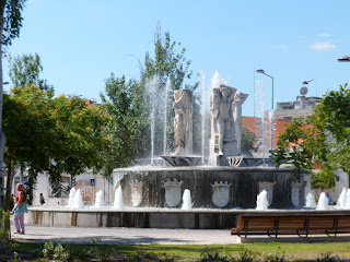 Main fountain in Setubal, Portugal