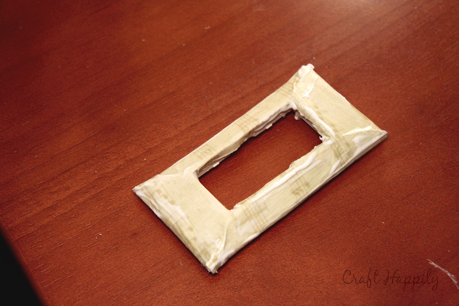 Craft Happily DIY Light Switch Cover Tutorial