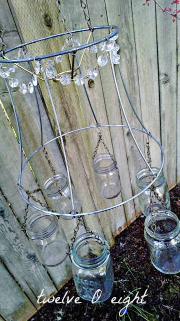 how to make a chandelier, mason jar, jar, upcycle, recycle, repurpose