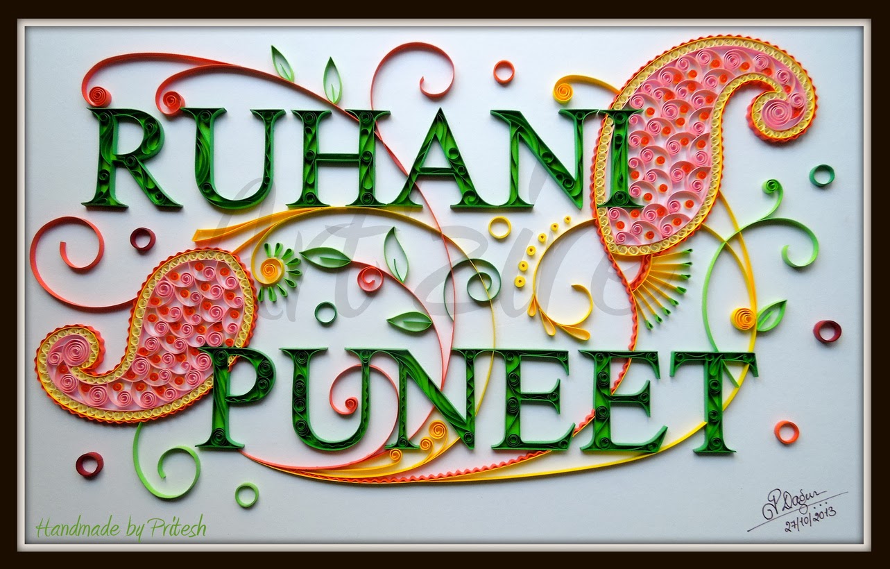 Art'zire Artify your Desires Quilled Name Plate