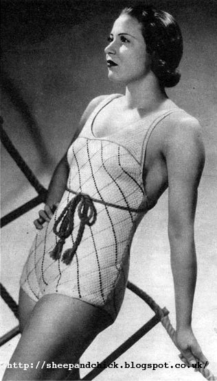 knitted swimsuit vintage