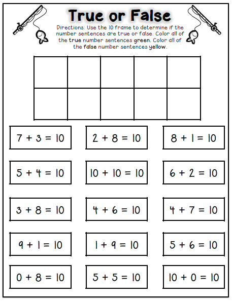 Printables Making Ten Worksheets making ten worksheets davezan bama girl in a kinder world 10