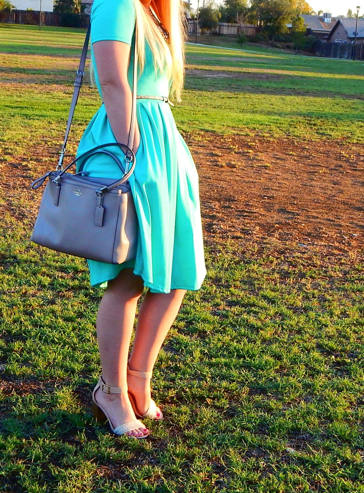Tiffany Blue Dress Outfit Idea
