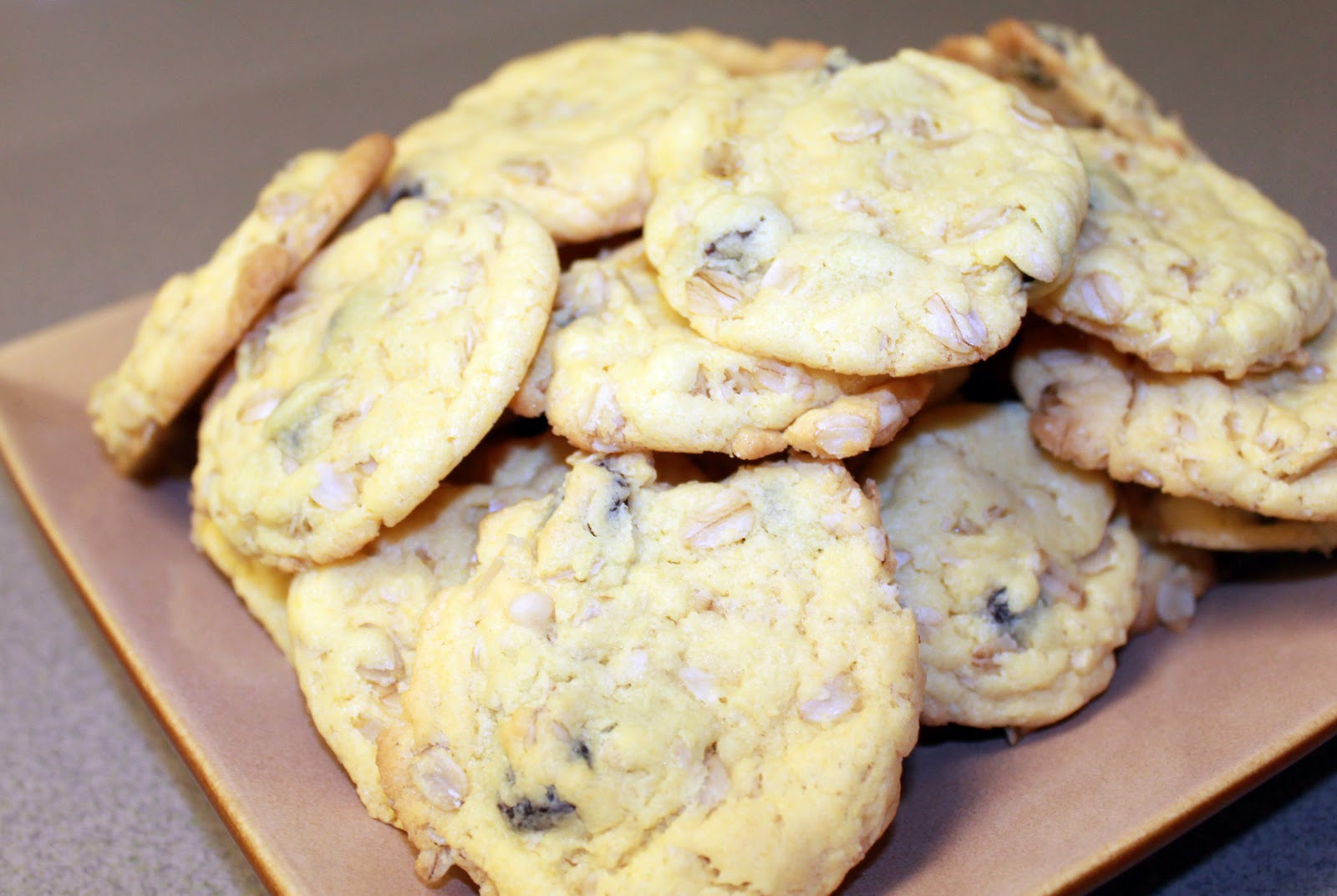 With love and Chevrons Cake Mix Oatmeal Raisin Cookies