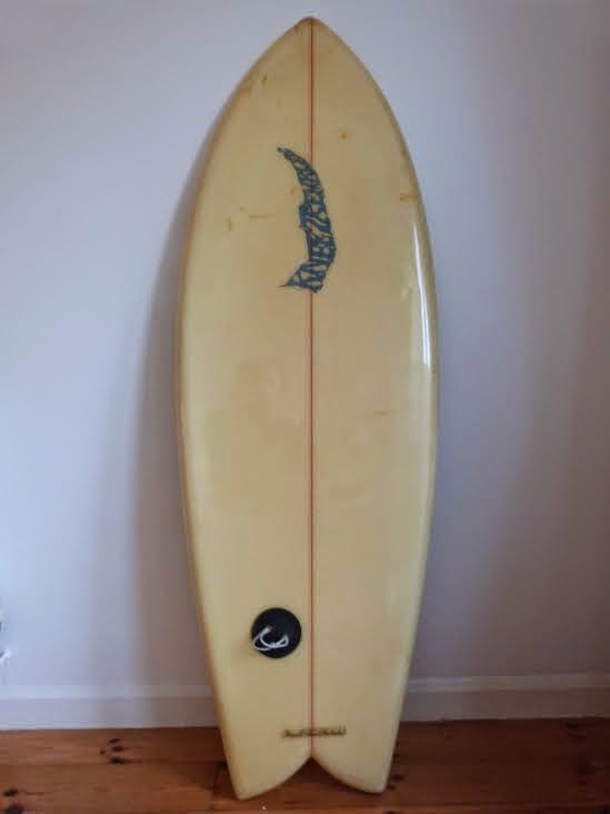 vintage surfboard collector UK 70s 'Kneetrembler' kneeboard