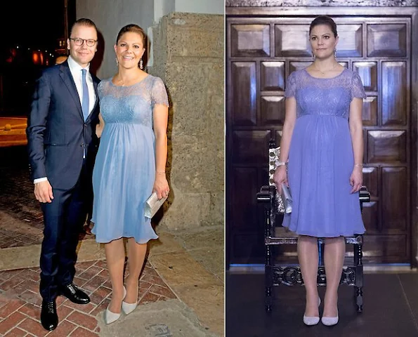 Crown Princess Victoria of Sweden and Prince Daniel of Sweden attended a reception hosted by the Mayor of Cartagena Dionisio Vélez