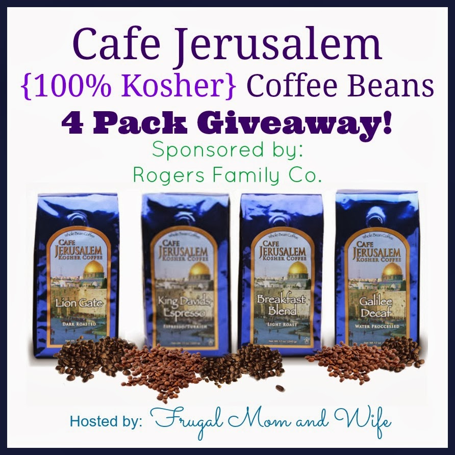 Frugal Mom and Wife Cafe Jerusalem {100 Kosher} Coffee Beans 4 Pack