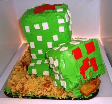 Nowamomof3 How To Make A Minecraft Creeper Cake