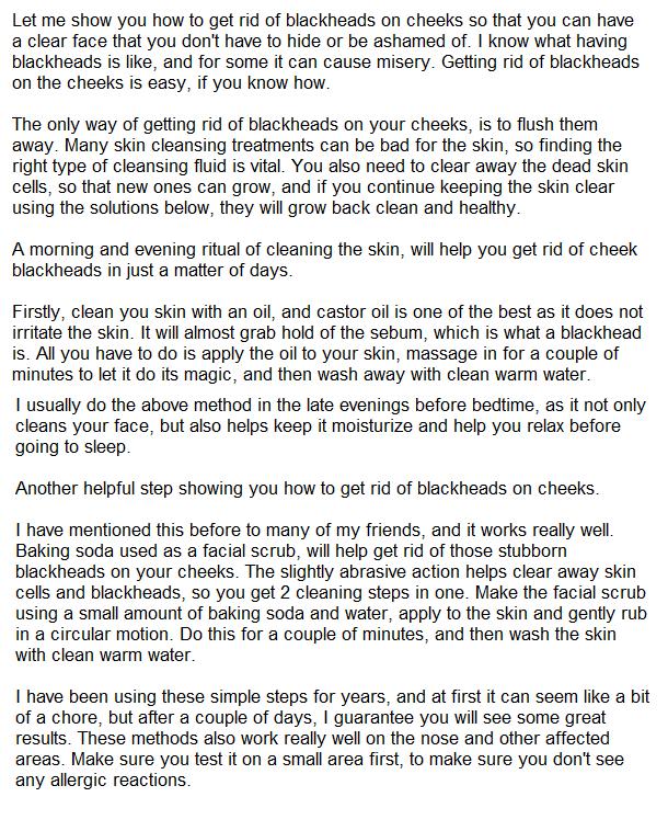 Getting Rid of Blackheads fardox1