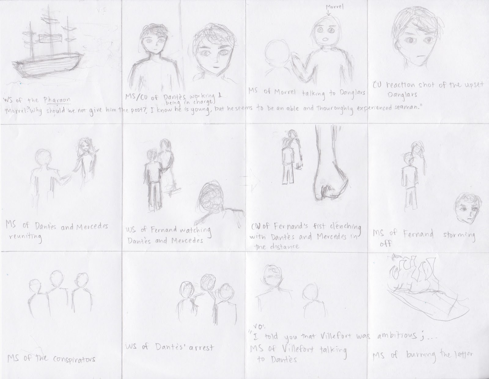 Literature The Count of Monte Cristo Storyboard