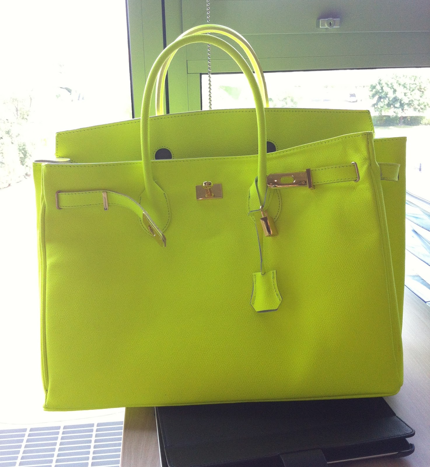 Nothing To Amend Yellow neon bag take the look