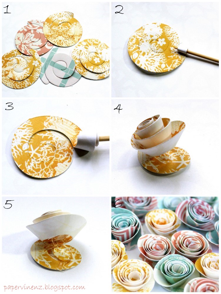 wedding tutorials day 2 flowers papervine rolled paper flower tutorial
