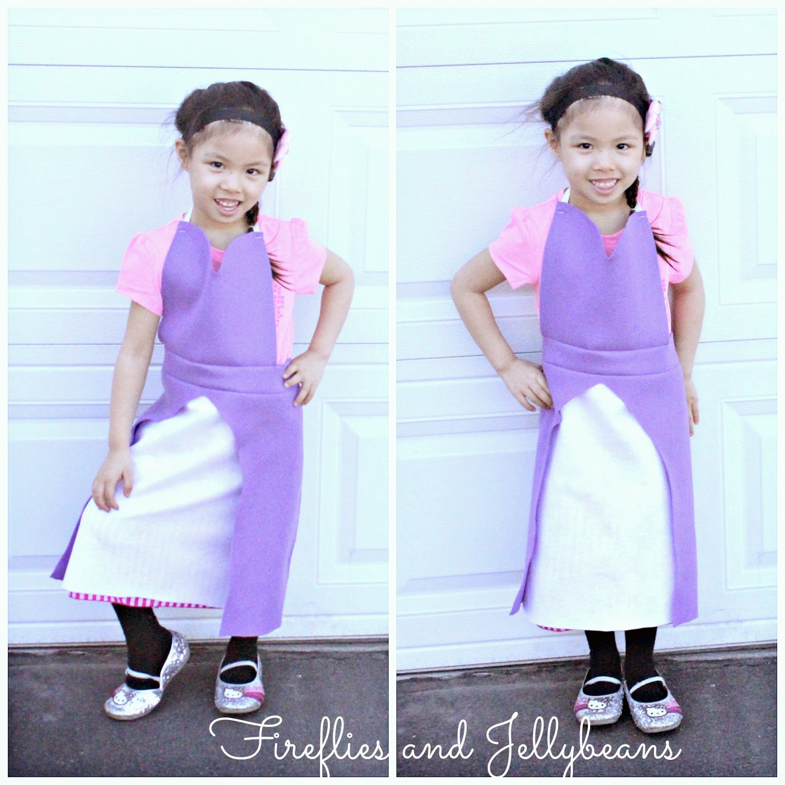 Fireflies and Jellybeans Easy DIY Princess Dressup Aprons Tutorial