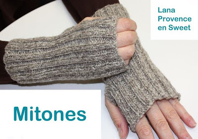 mitones tricot cinco agujas