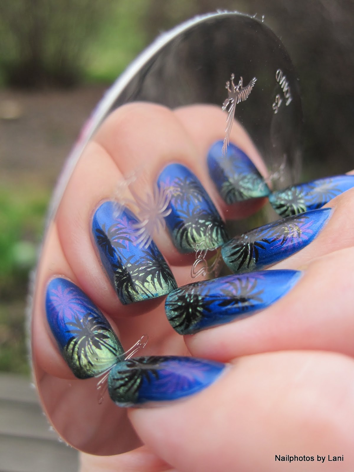 Nailphotos by Lani: Palm Tree Paradise Nails. Entry for Konad Ireland's 