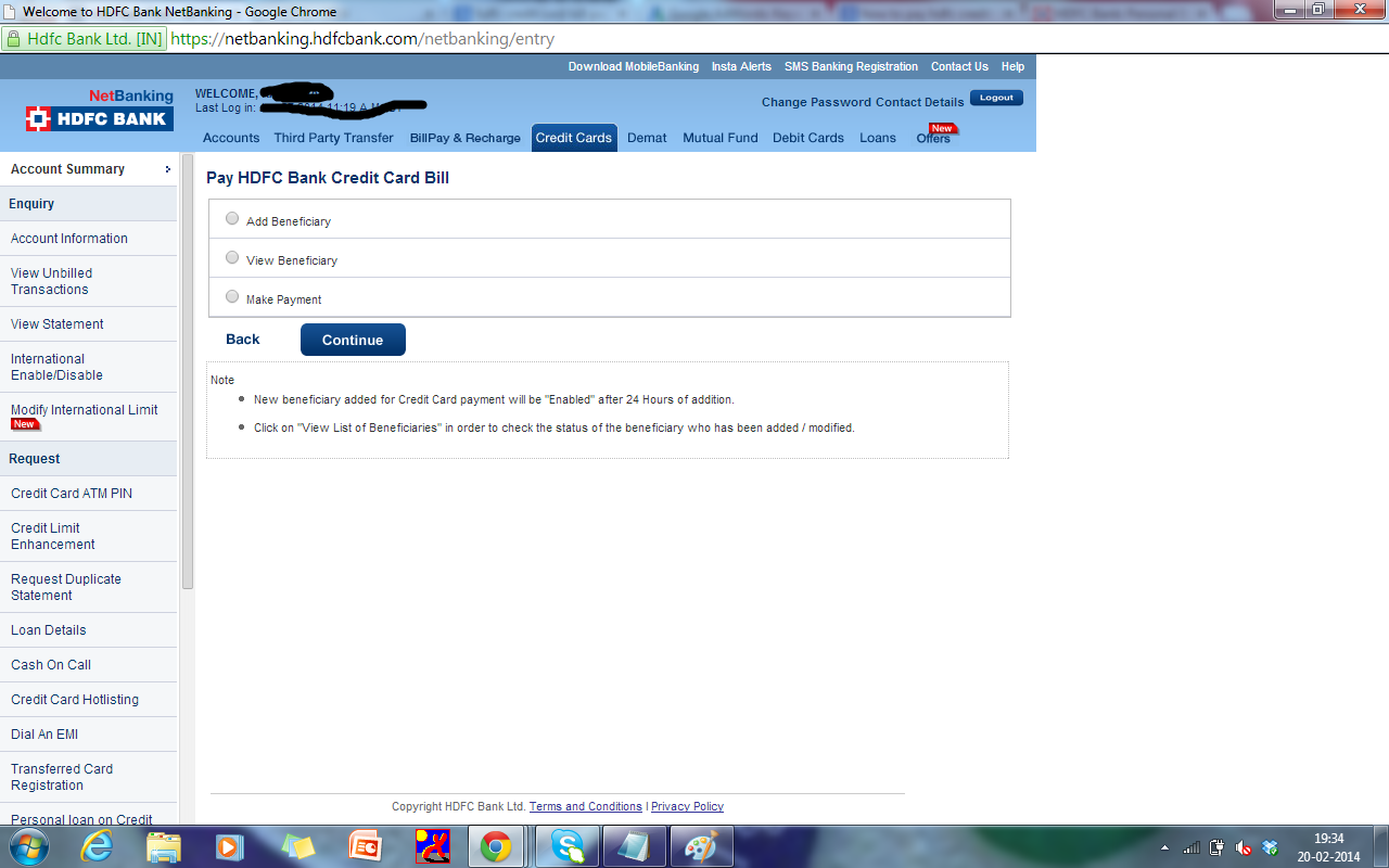 Hdfc forex card online account