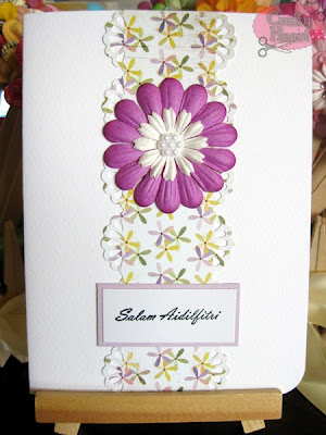 Handmade Card - Salam Aidilfitri in Purple