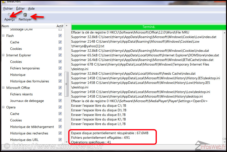 TUTO_BleachBit le nettoyeur gratuit et obstiné de vos PC Zinfos