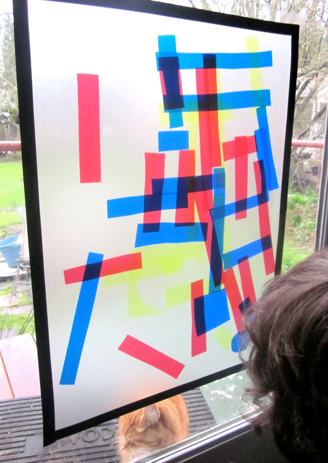 Mama's Little Muse Colorful window art on contact paper