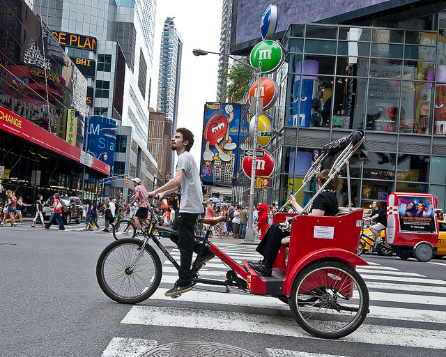 Conhecendo Nova York de pedicab