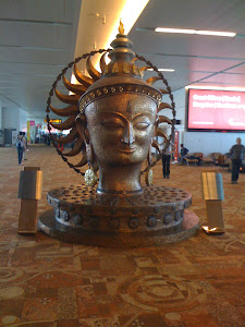 Picture of the Day ... Delhi airport .. - how cool is this art work..