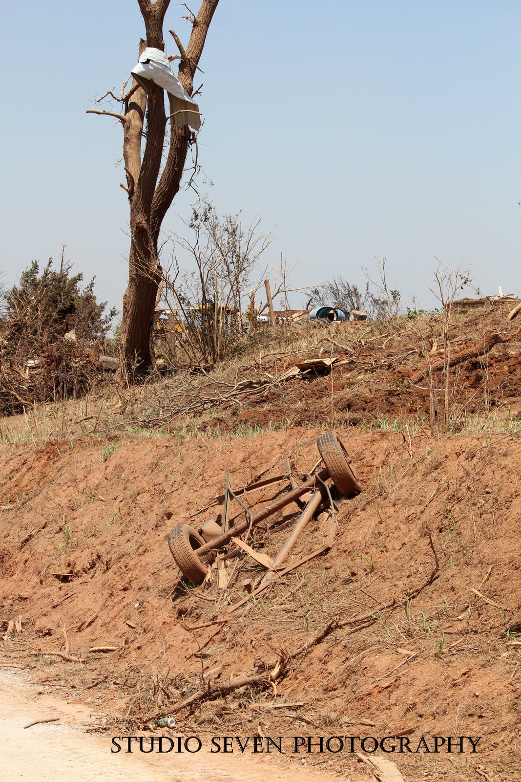 Studio 7 Photography Tornado path at Lookeba, Oklahoma