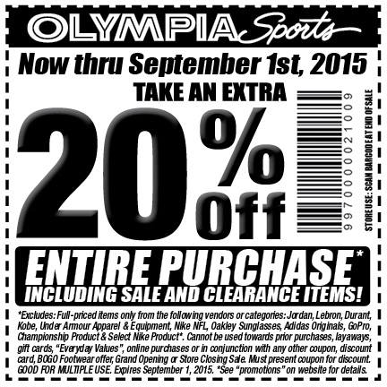 Coupon code olympia sports