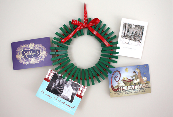 Corona porta tarjetas manualidades de navidad Corona porta tarjetas manualidades de navidad