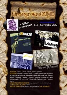 UndergroundZine 5 - Novembre 2012 | TRUE PDF | Mensile | Musica | Rock | Metal
Webzine della provincia di trento attiva dal 2009 che si occupa di:
- recensioni
- interviste
- live report